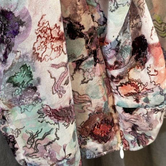 Iro Structured Print Long Sleeve 100% Viscose Blouse - Picture 4 of 9